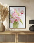 Poster - Pink watercolor alstroemeria