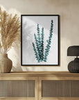 Poster - Teal watercolor eucalyptus I