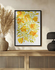 Plakat - Watercolor California poppies quad 4