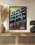 Poster - Bauhaus Dessau architecture in vintage magazine style VIII