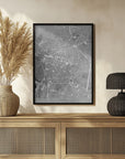 Poster - Gray vintage map of Dijon downtown France