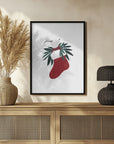 Poster - Cute mouse in a Christmas stocking