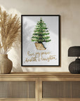 Plakat - Cozy Christmas tree with holiday wishes