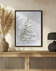 Plakat - Lone fir in the snow