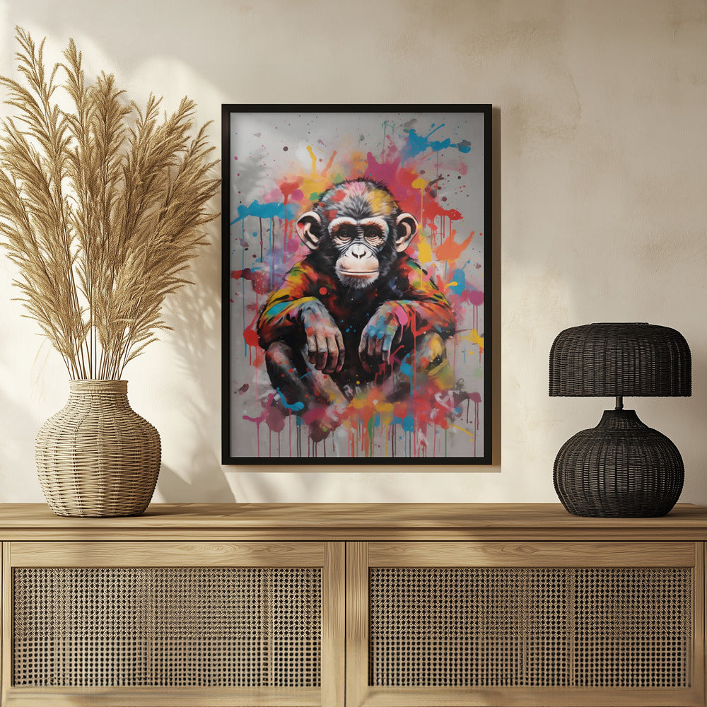 Plakat - Monkey Pop Art