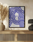 Poster - Berit in beige and indigo blue