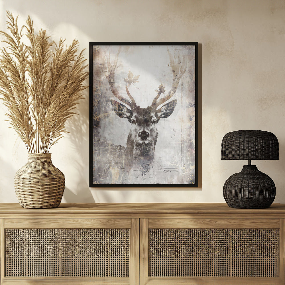 Plakat - Deer Ink Illustration 04