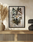 Plakat - Wolf Wild Animal Vintage Illustration Art 01