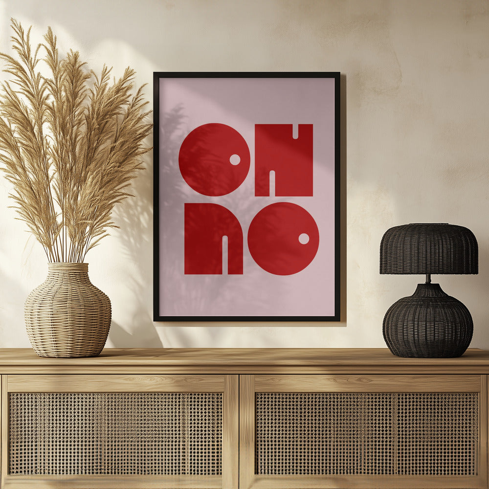 Plakat - Oh No Pink Red.psdratio 3x4 Print By Bohonewart