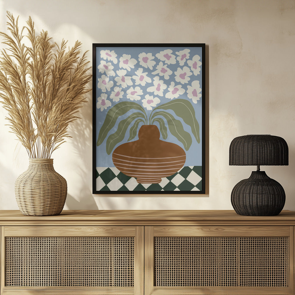 Plakat - Retro Clay and Flower