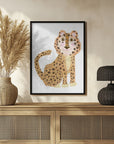 Plakat - Cute Sitting Leopard