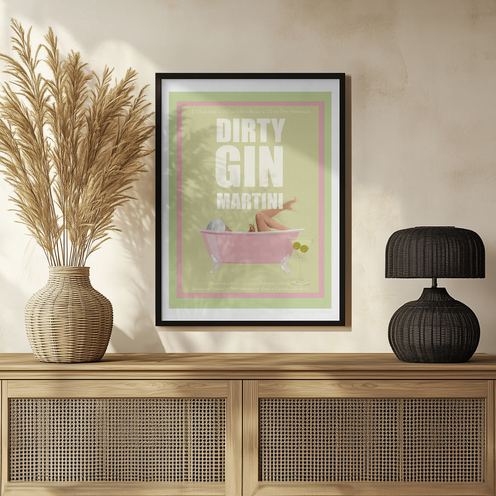 Plakat - Jlr Cocktails- Dirty Gin Martini