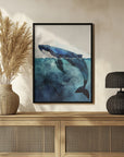 Poster - Animal Watercolor Art Sea Life Whale