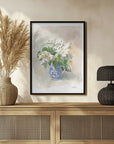 Plakat - White lilacs in a vase watercolor.