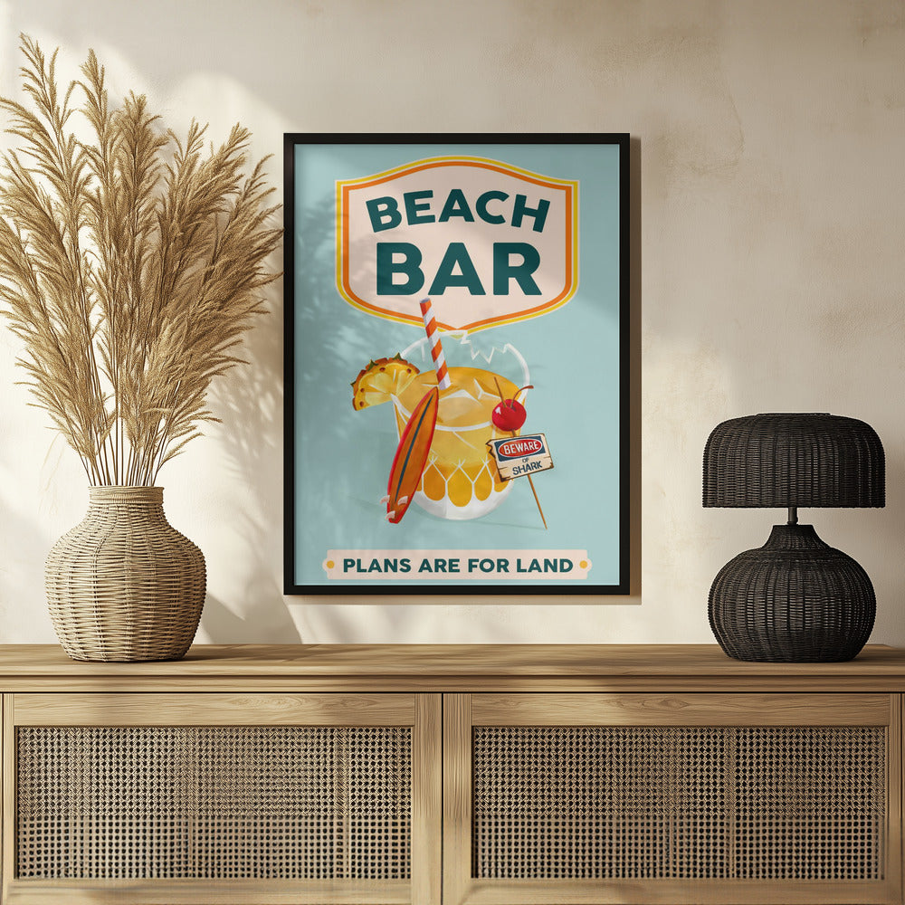 Plakat - Beach Bar Summer Tropical Cocktail Bar Art