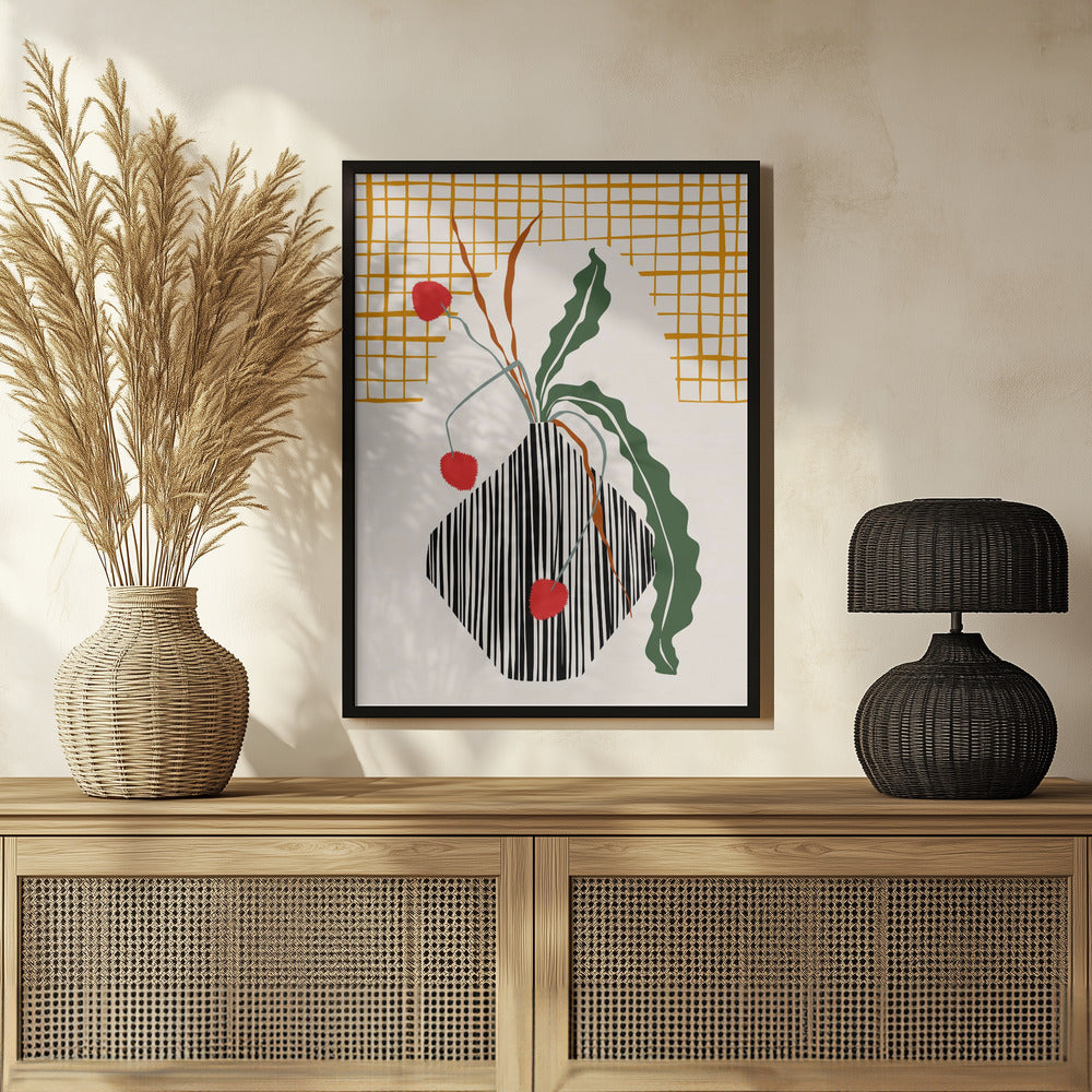 Plakat - Midcentury Ikebana Light