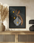 Plakat - Midcentury Ikebana Dark