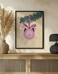 Poster - Meowry bauble pink/tan