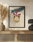 Poster - Meowry bauble godl/tan