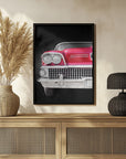 Poster - American classic car Super 1958 red