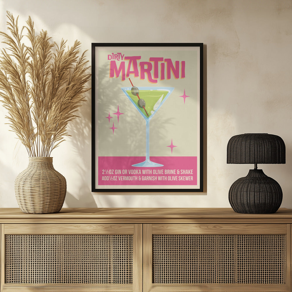 Plakat - Dirty Martini Cocktail art