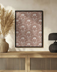 Poster - Boho Orchid Tiles Pattern