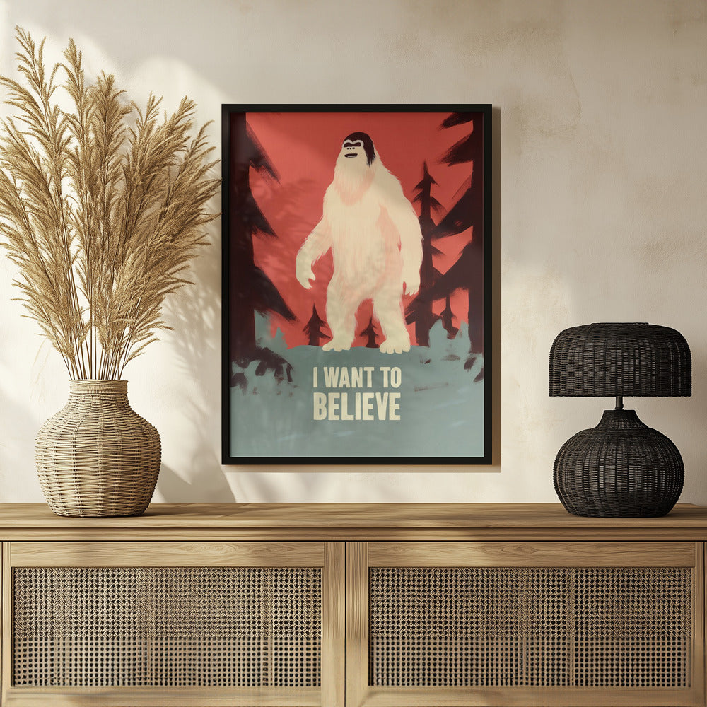 Plakat - I Want To Believe - Bigfoot