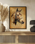 Poster - Horse Sepia Illustration 31