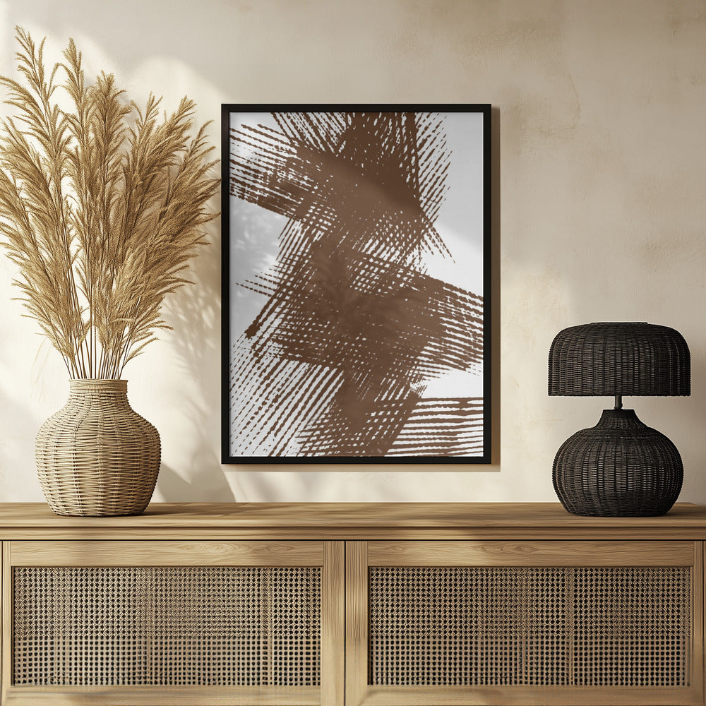 Poster - Abstract Brown Lines