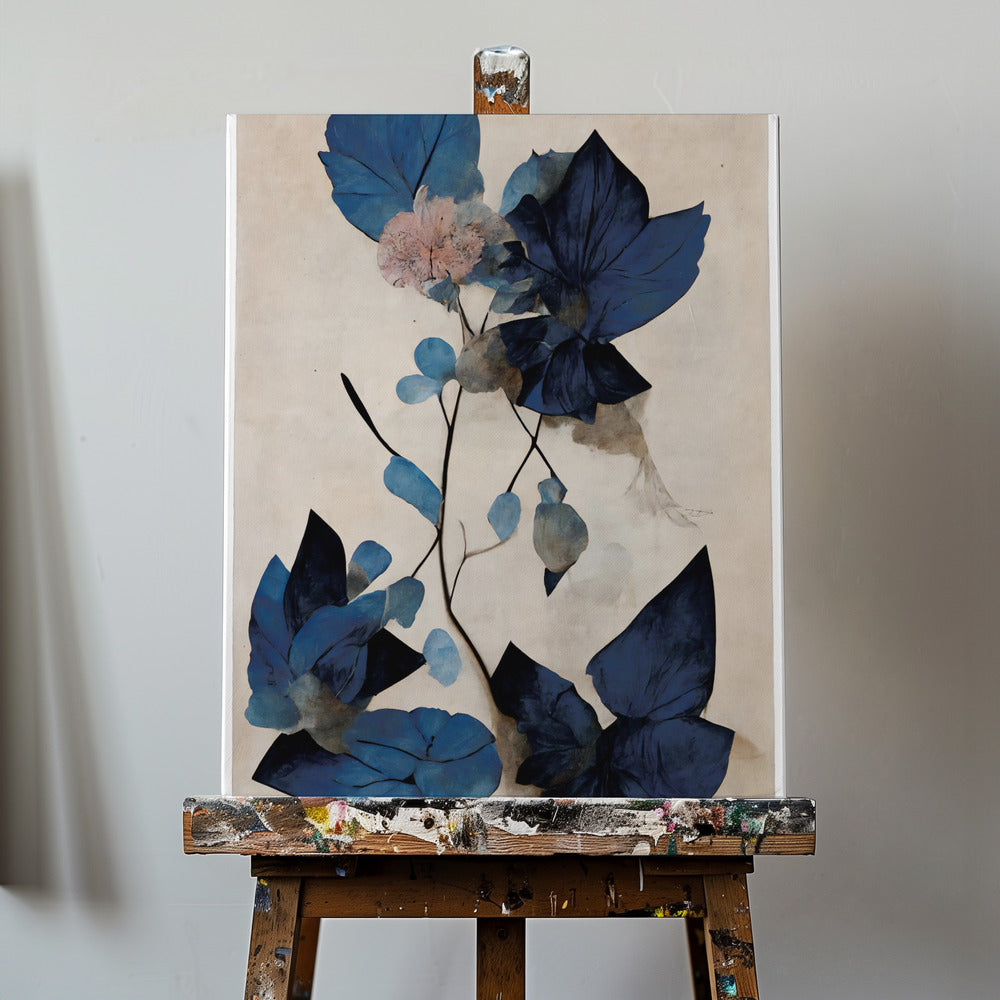 Canvas - Blue Dry Flowers