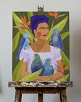 Canvas - Frida and birds