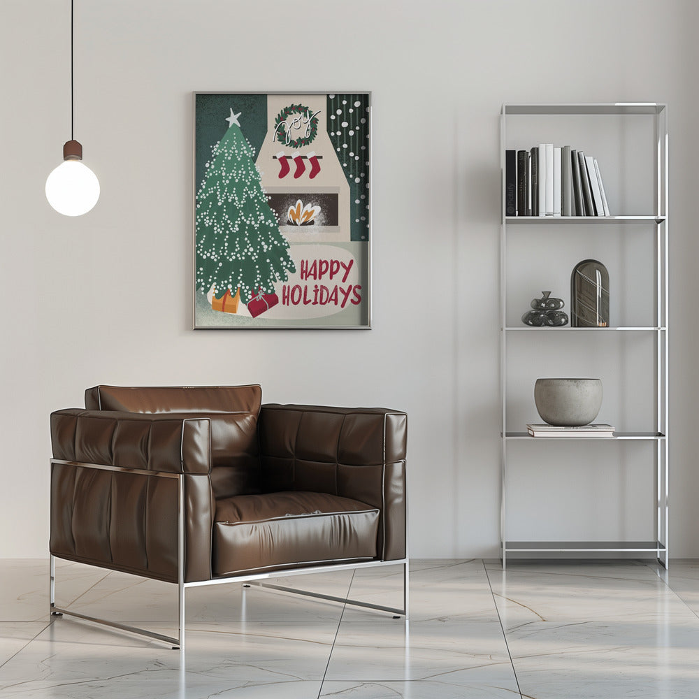 Plakat - Cozy retro interior