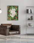 Poster - Merry and bright holly floral art