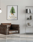 Plakat - Cozy Christmas tree with holiday wishes