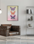 Poster - Colorful floral butterflies II