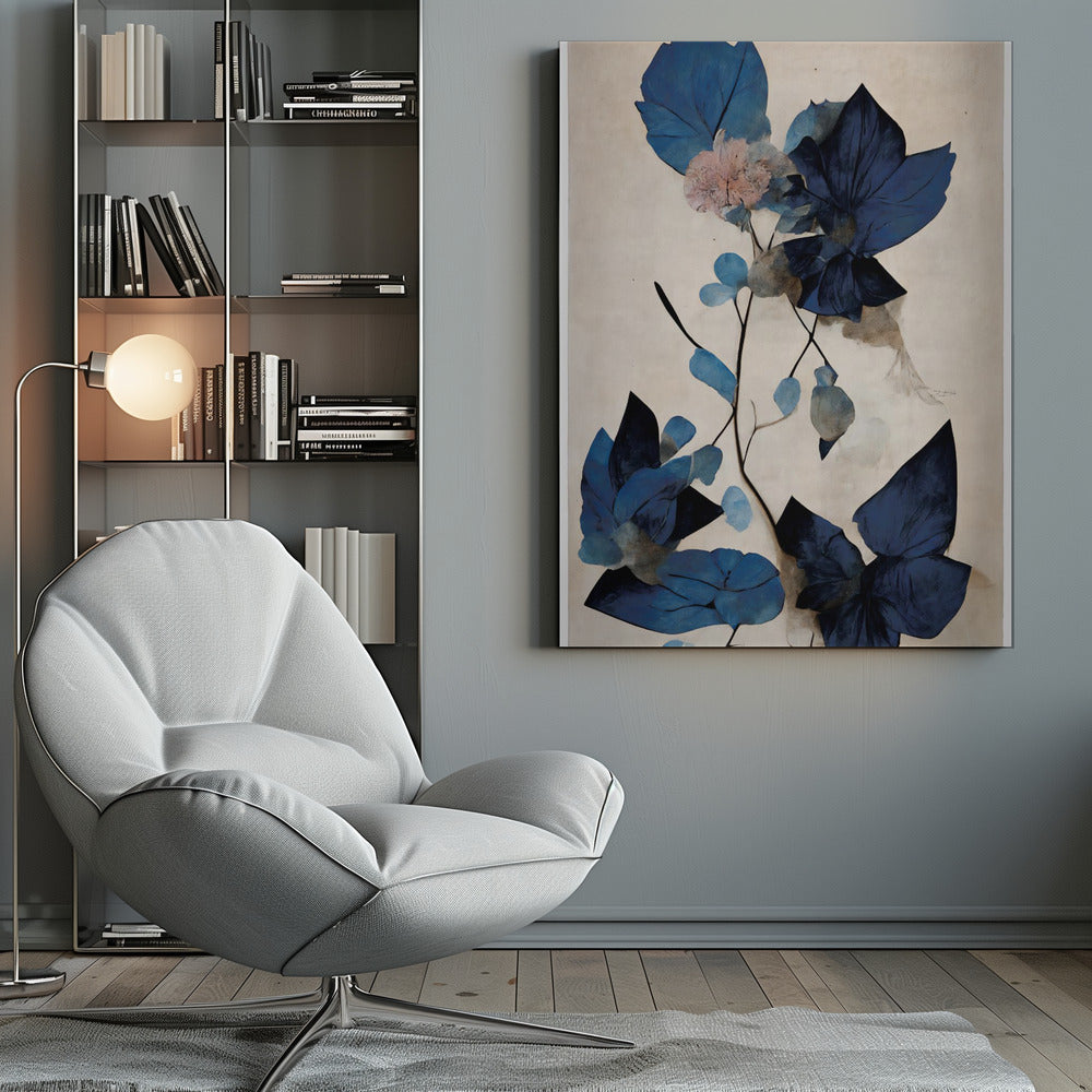 Canvas - Blue Dry Flowers