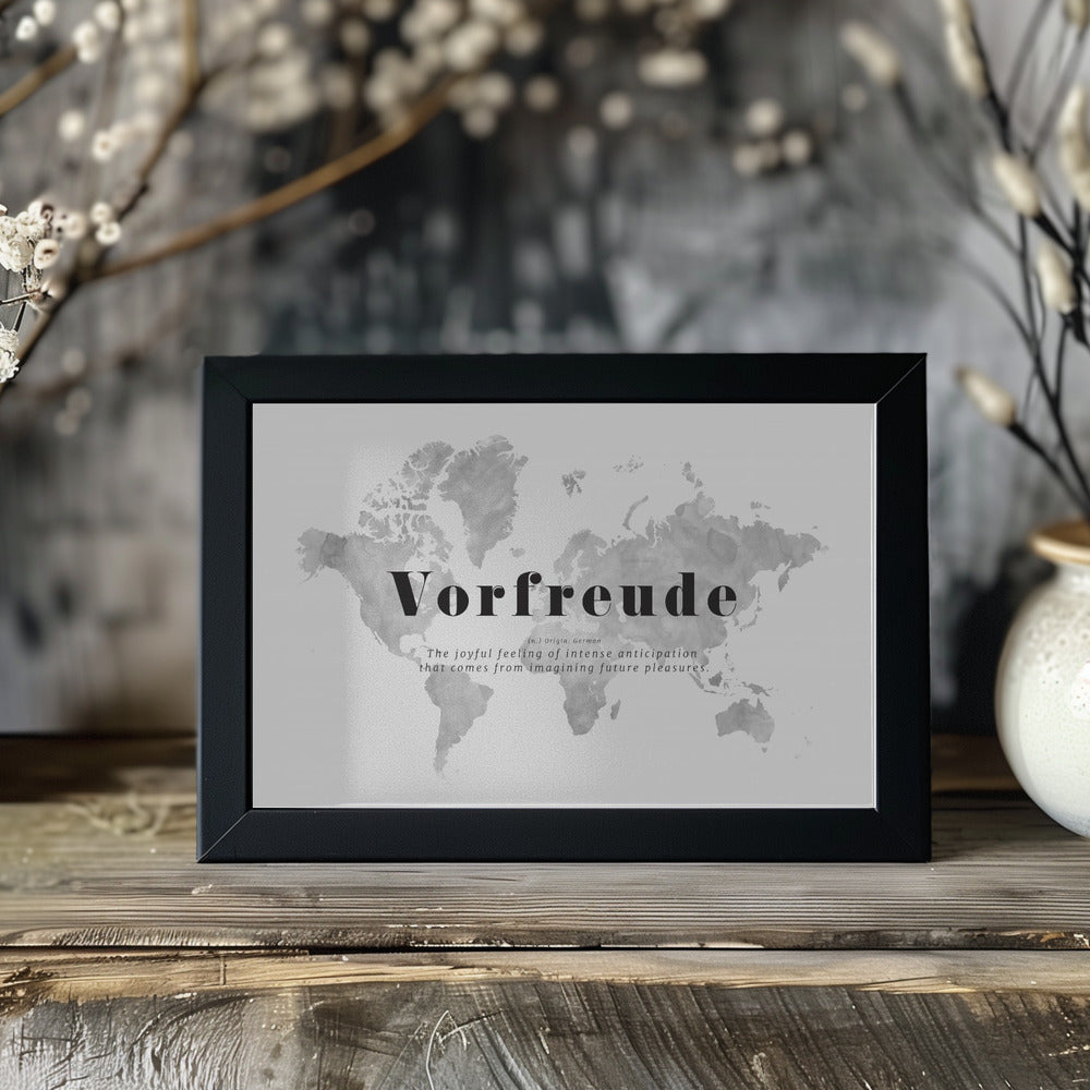 Plakat - Vorfreude world map