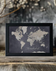 Plakat - Wanderlust world map Glyn