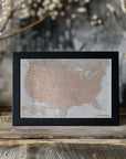 Plakat -  Highly detailed map of the United States, Lynette