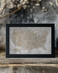 Plakat - Highly detailed map of the United States, Kacia