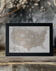 Plakat - Highly detailed map of the United States, Louie