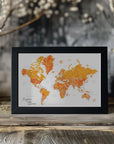 Plakat - Explore world map with cities, Carlotta