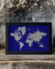 Plakat - Explore world map with cities, Valrie