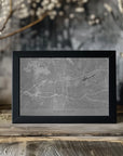 Poster - Map of Winston Salem (NC, USA) in gray vintage style