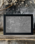 Plakat - Map of Winston Salem (NC, USA) in gray vintage style