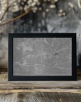 Plakat - Map of Winston Salem (NC, USA) in gray vintage style