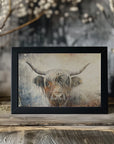 Plakat - Cow Highland Illustration Art 01