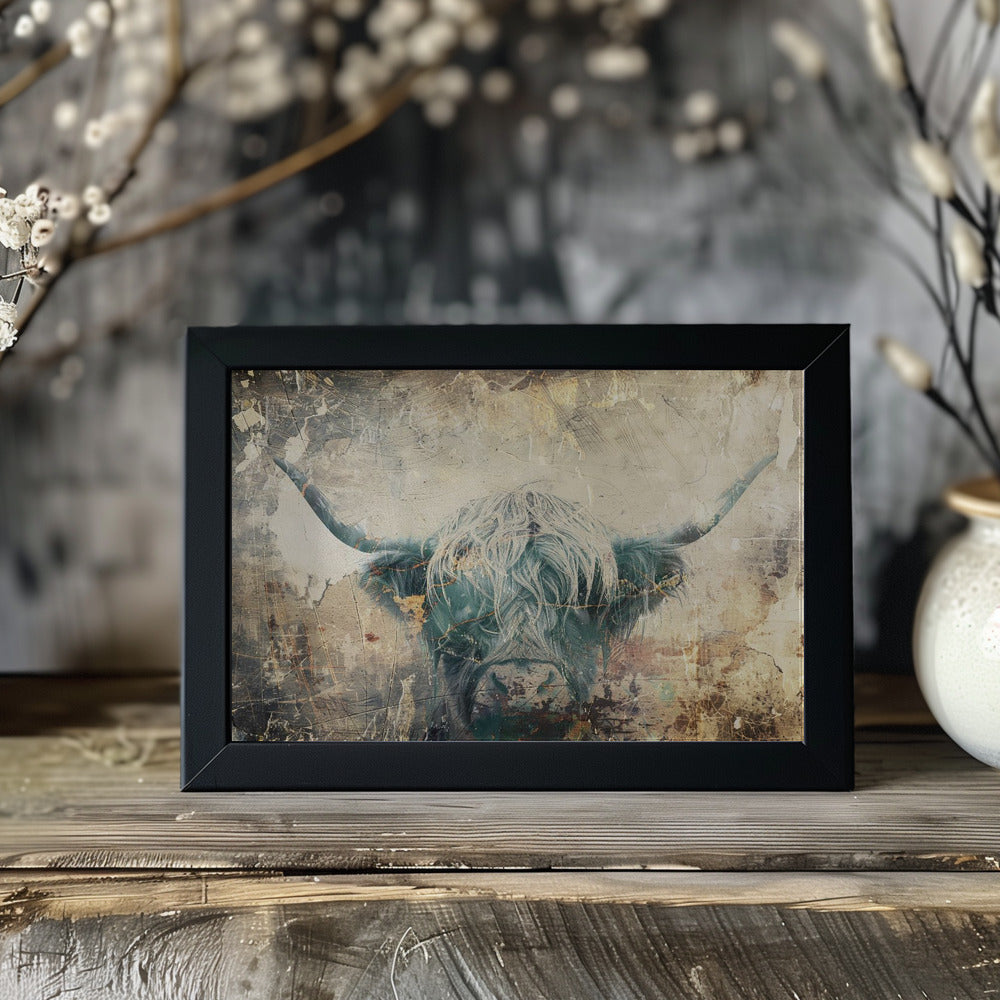 Poster - Cow Highland Illustration Art 02