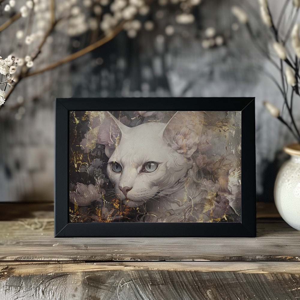 Poster - Cat Animal Vintage Art Illustration Wallart 04