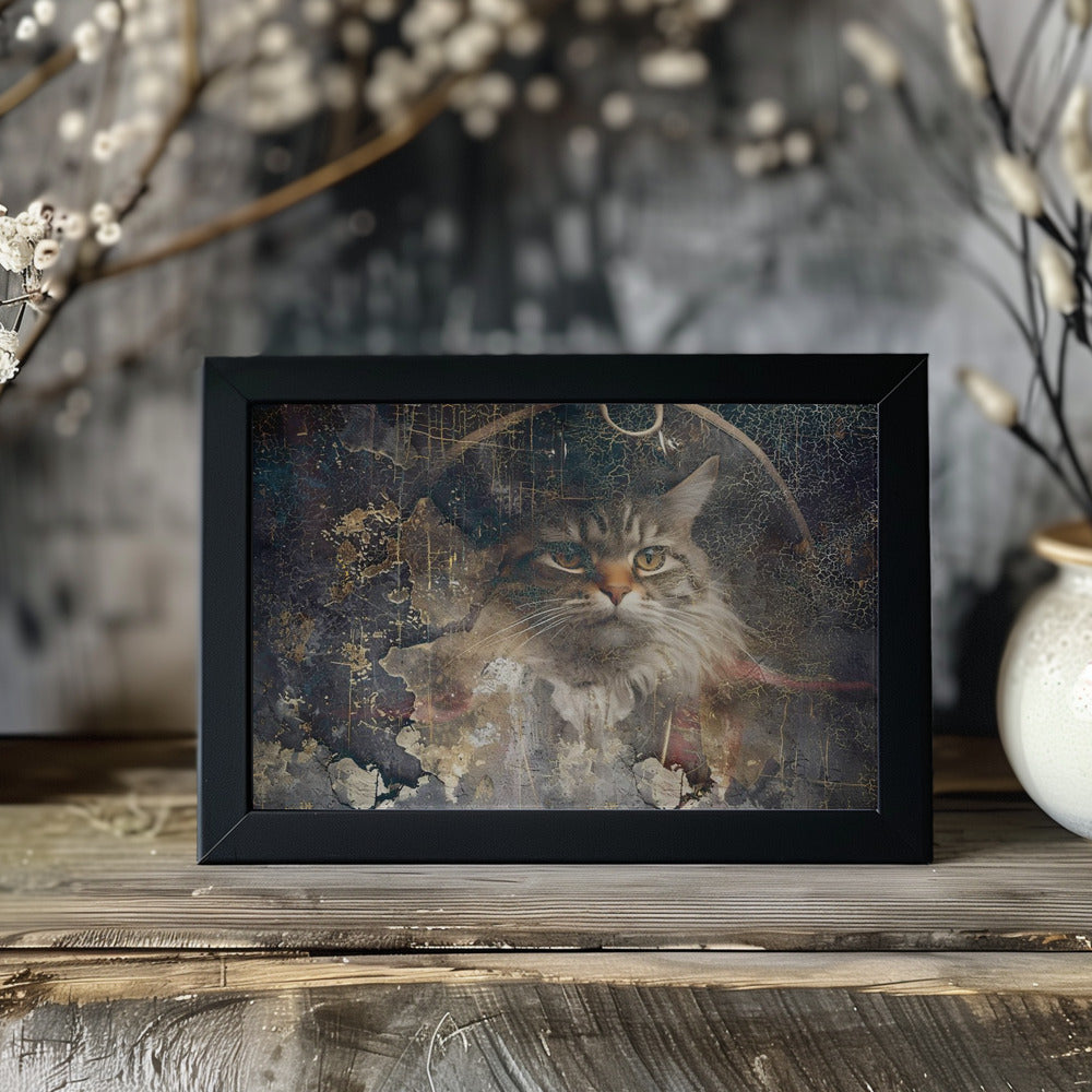 Poster - Cat Animal Vintage Art Illustration Wallart 10